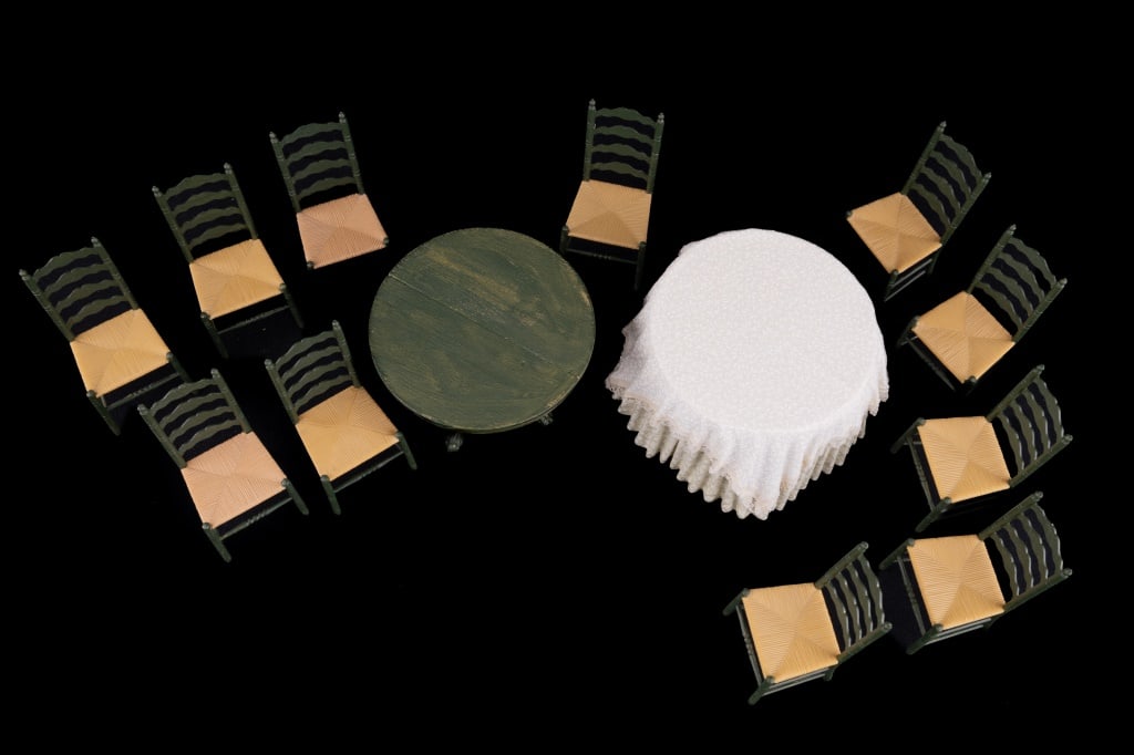 Banquet Tables & Chairs Dollhouse Miniatures (1 of 5)