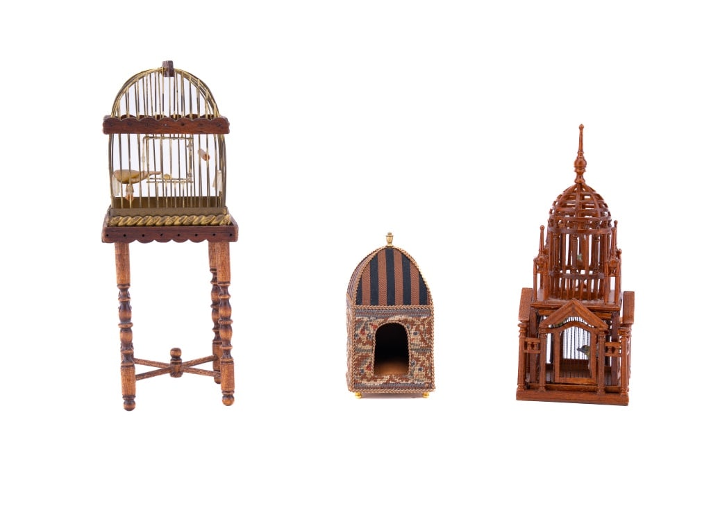 Three Birdcages Dollhouse Miniatures (1 of 12)