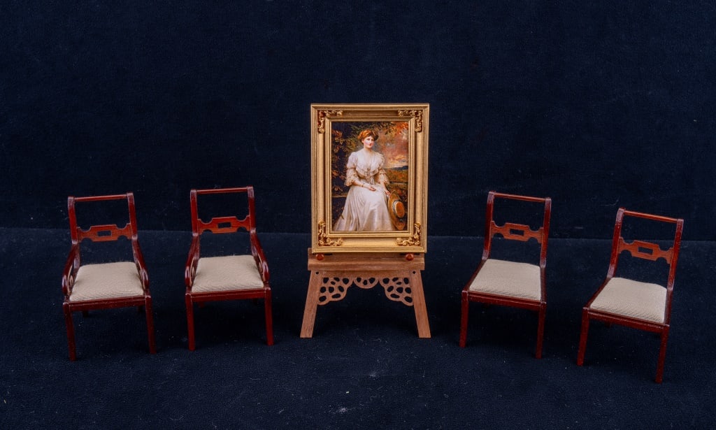 Hepplewhite Dining Chairs & Portrait (1 of 7)