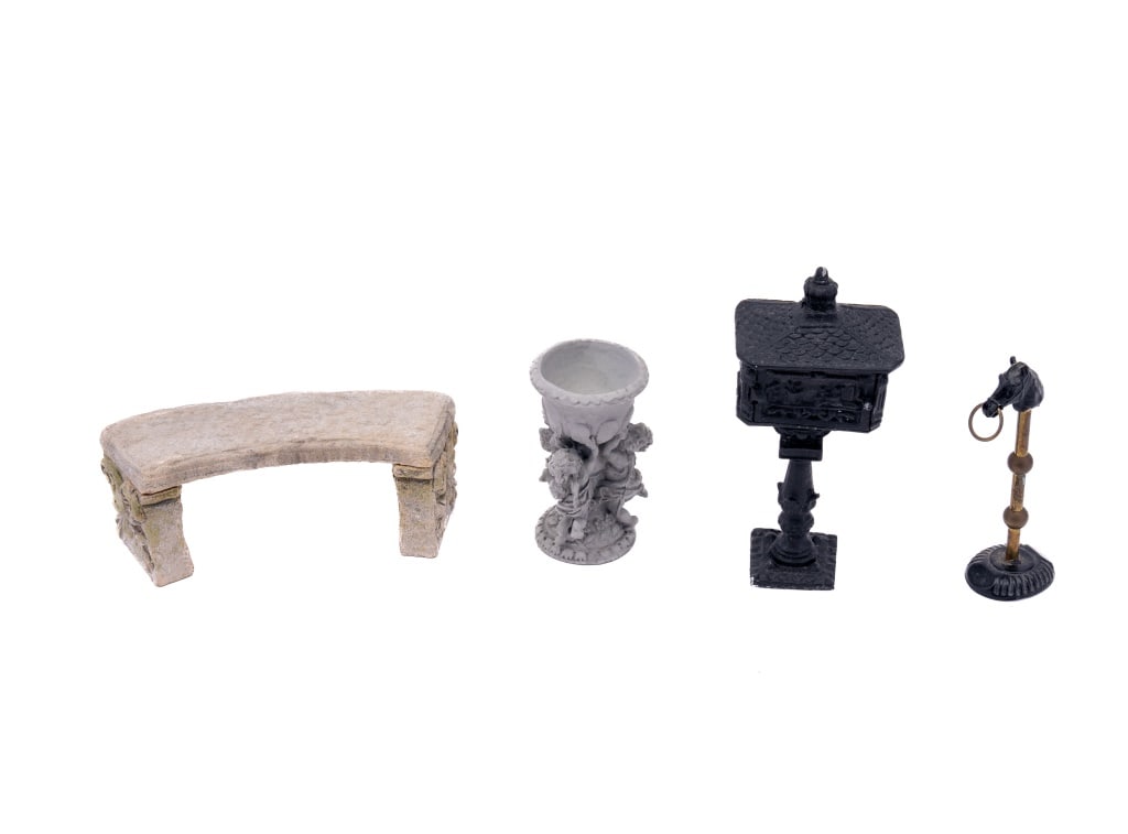 Fountain, Letter Box, & Hitching Post Miniatures (1 of 10)