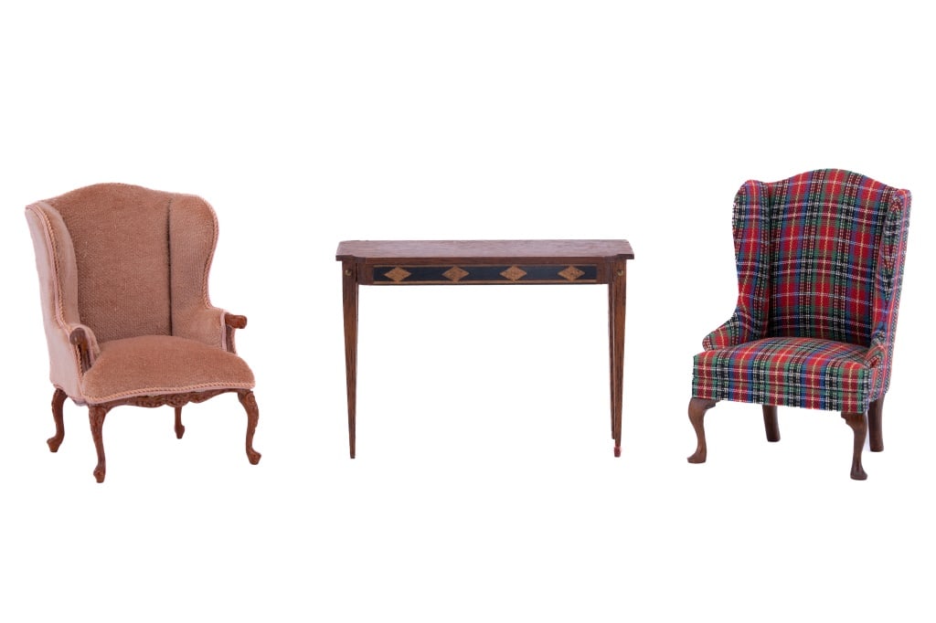 Hepplewhite Hall Table & Chairs Miniatures (1 of 13)