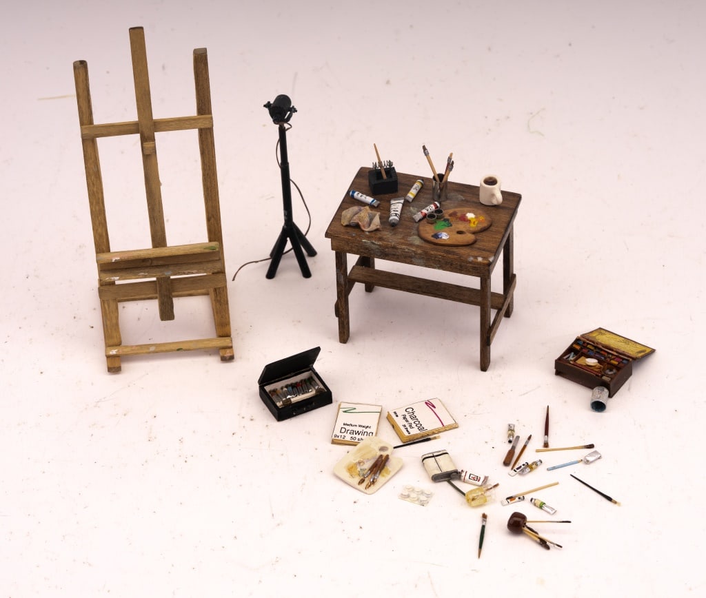 Ruth Mazur Artist's Studio Dollhouse Miniatures (1 of 10)
