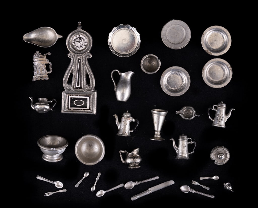 Various Pewter Kitchen Miniatures (1 of 2)