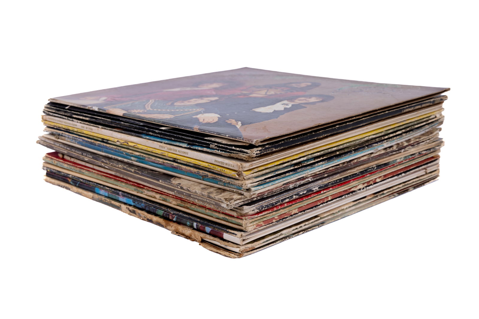 20 Rock & Roll & Other LP Vinyl Albums: Lot of 20 including Dave Mason "It's Like you Never Left", 24 Electrifying Performances Heavy Metal (jacket in as found condition), "Get It On" 20 Original Hits by 20 Original Artists, George Carlin "