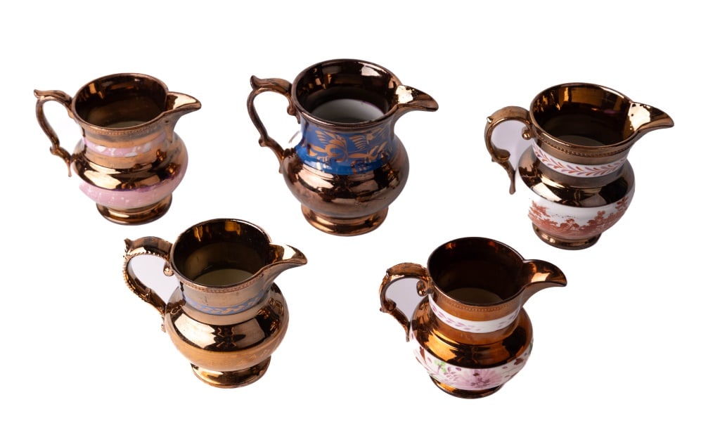 Antique Lusterware Pitchers (1 of 6)