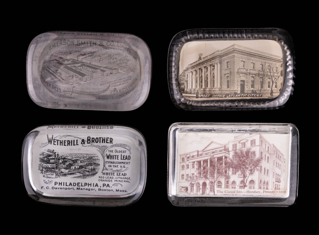 Glass Advertising Paperweights (1 of 2)