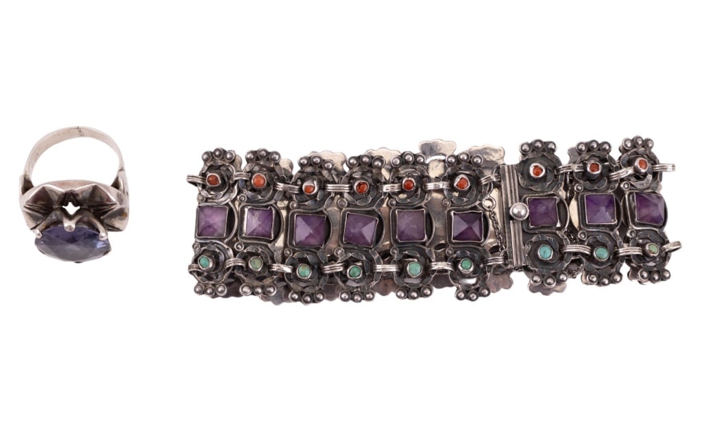 Sterling Amethyst Vintage Bracelet (1 of 8)