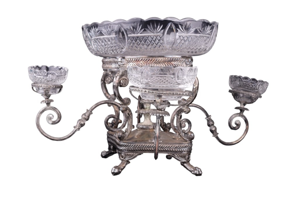 19th/20th C Silver Plate Epergne Centerpiece (1 of 11)