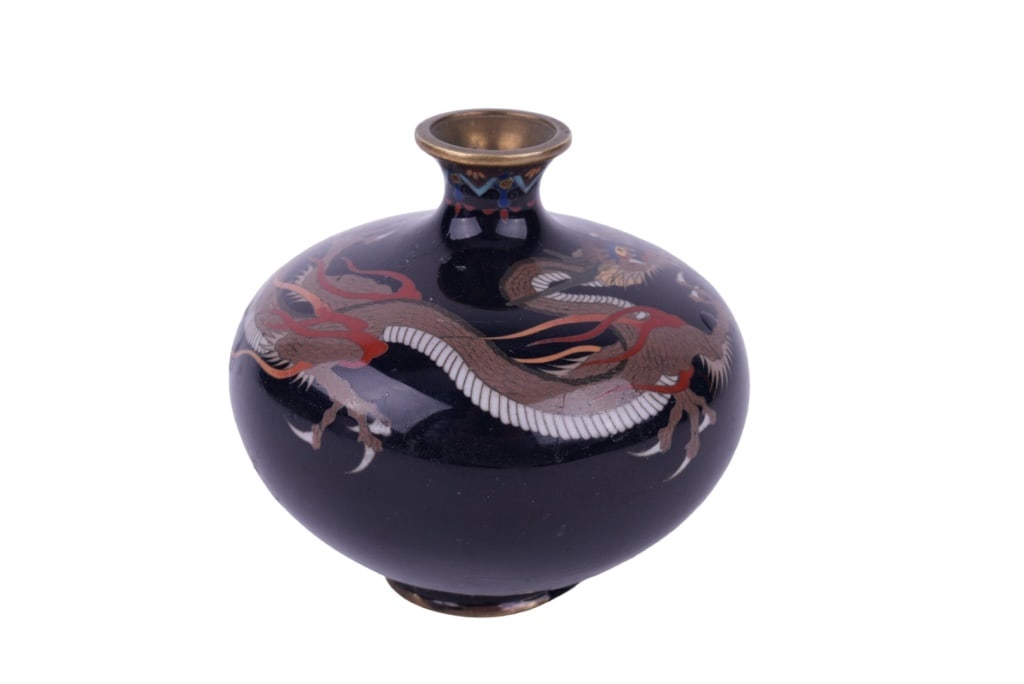 Signed Japanese Meiji Cloisonne Vase (1 of 6)