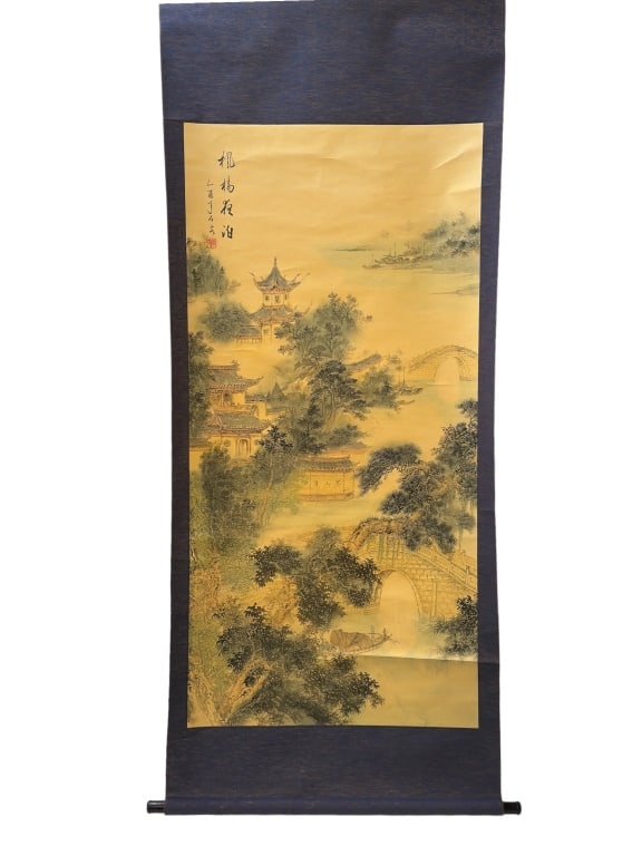 Japanese Calligraphy + Art Scroll on Paper (Large) (1 of 7)