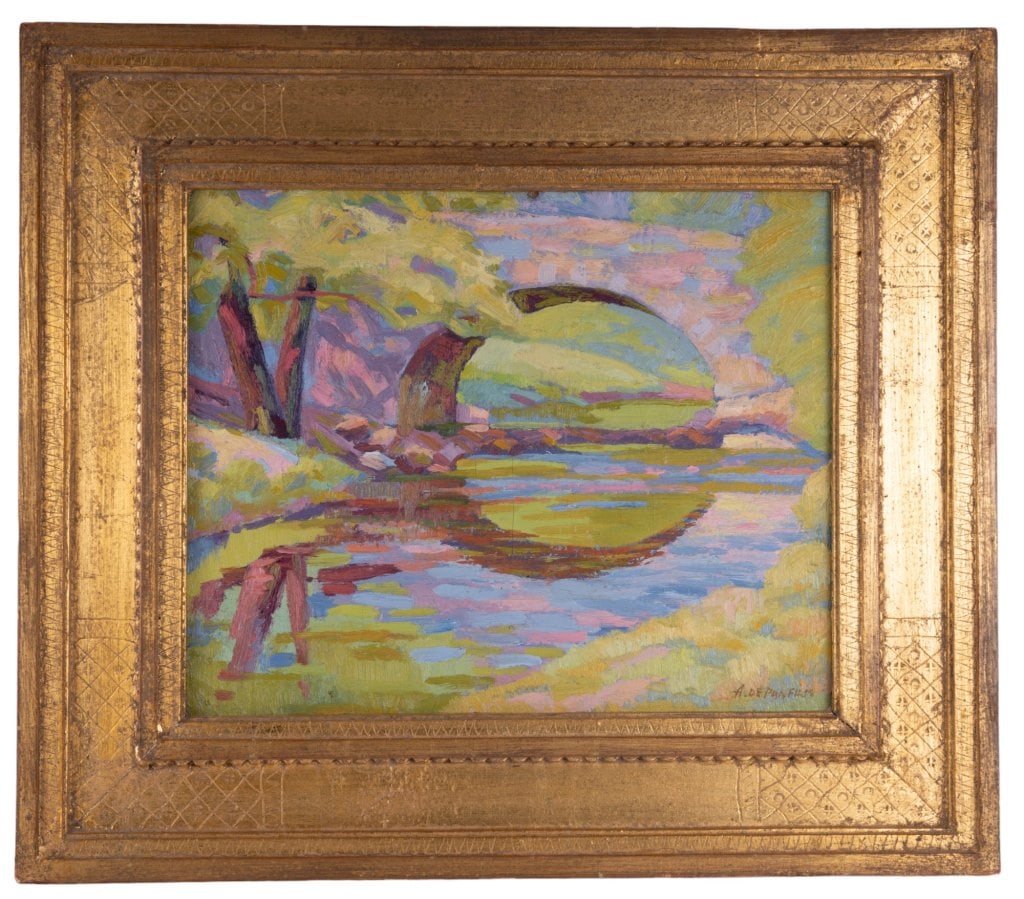 Americo De Panfilis (1902-1980) Painting, Bridge (1 of 4)