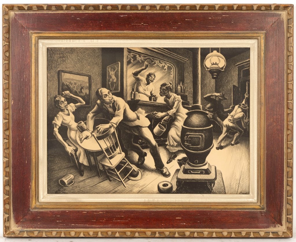 Thomas Hart Benton signed Frankie & Johnny Litho (1 of 11)