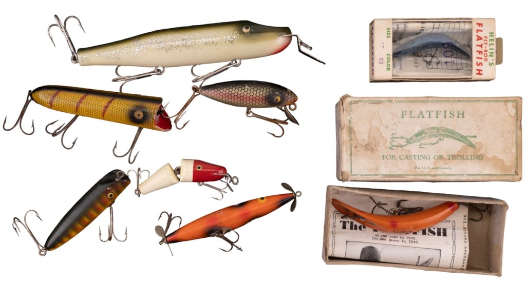 Wood & Plastic Vintage Fishing Lures (8) (1 of 7)