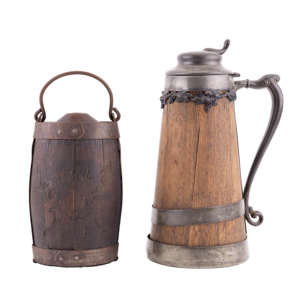 Antique European Wood & Pewter Beer Stein (1 of 12)