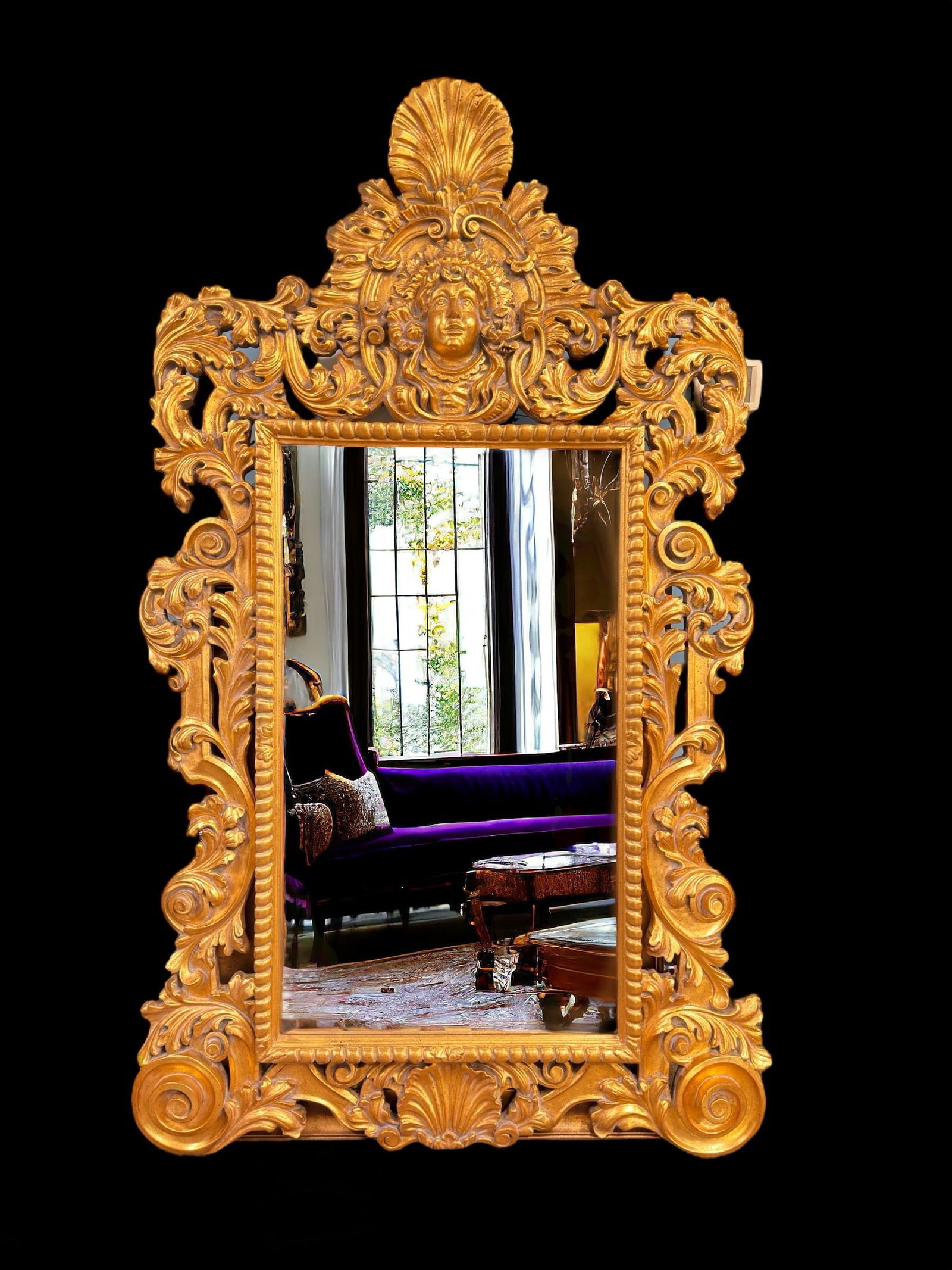 Over 6' H Antique Style Decorator Mirror (1 of 3)