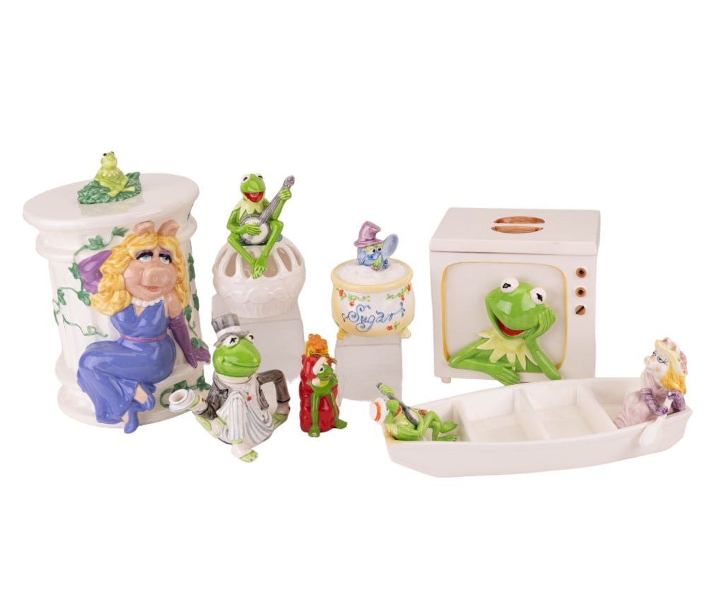 Miss Piggy Pfaltzgraff Cookie Jar, Kermit & Others (1 of 10)