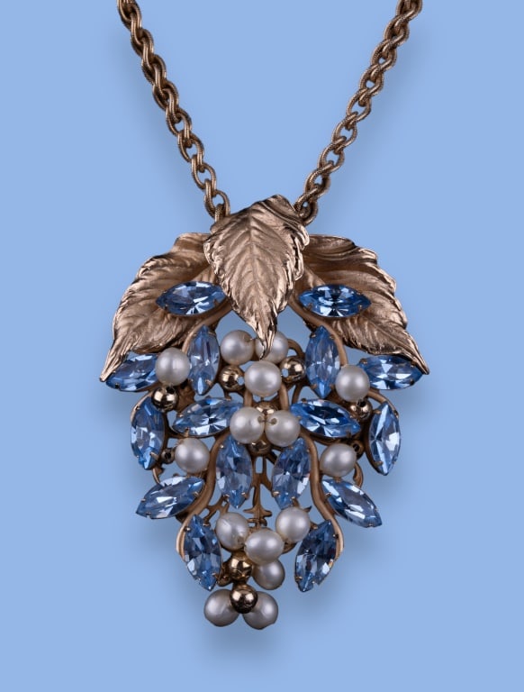 Napier Large Vintage Rhinestone Necklace (1 of 6)
