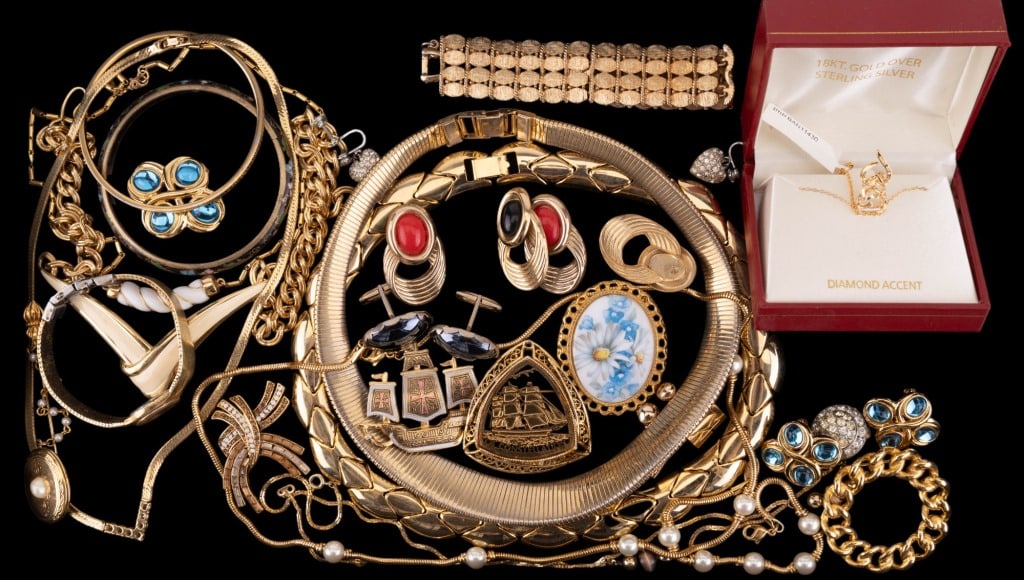 Sterling Diamond & Gold Tone Jewelry (1 of 9)