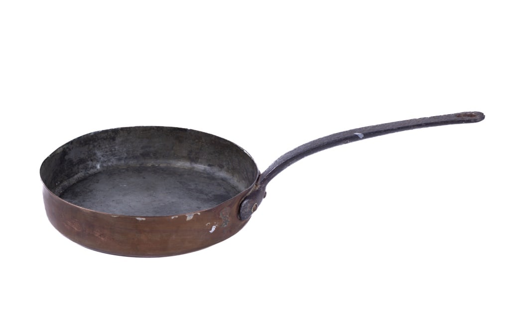 English Copper Frying Pan w/ Dovetailed Bottom (1 of 5)