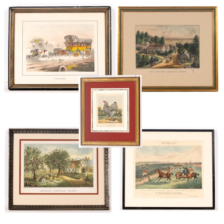 Currier & Ives (2), Alken, and Two Other Prints (1 of 20)