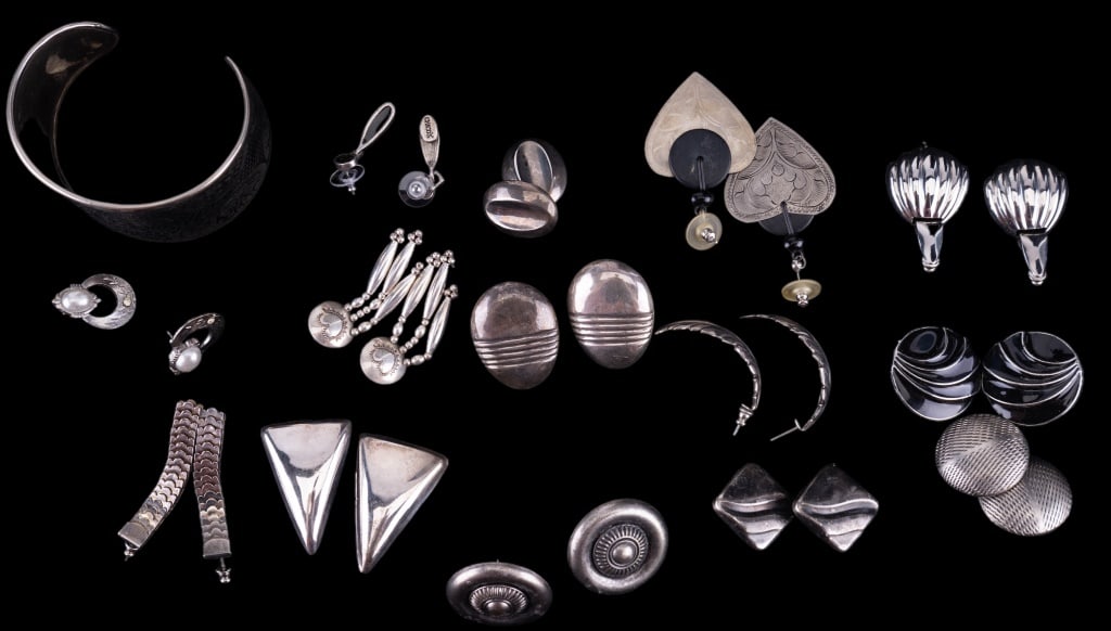 Sterling Silver & Silver Tone Earrings (1 of 9)