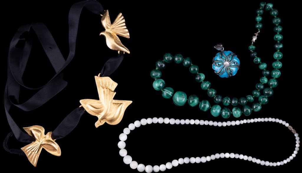 Sterling & Malachite Necklace (1 of 6)