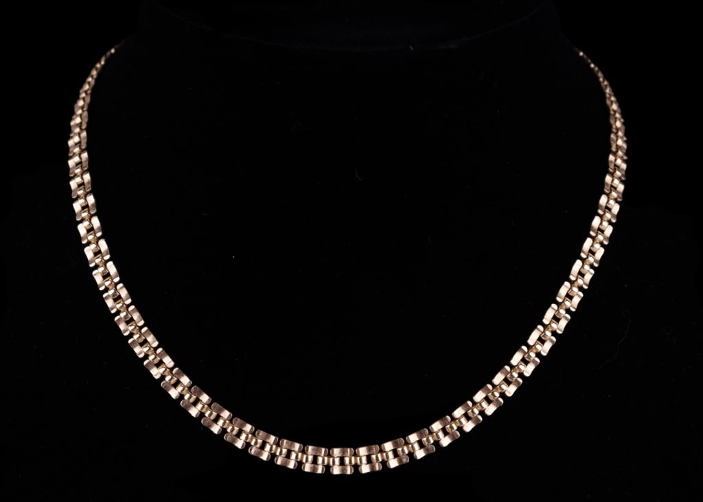 14K Gold Panther Link Necklace (1 of 4)