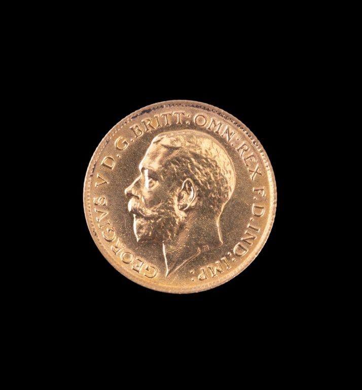 1911 George V Half Sovereign 22K Gold Coin (1 of 2)