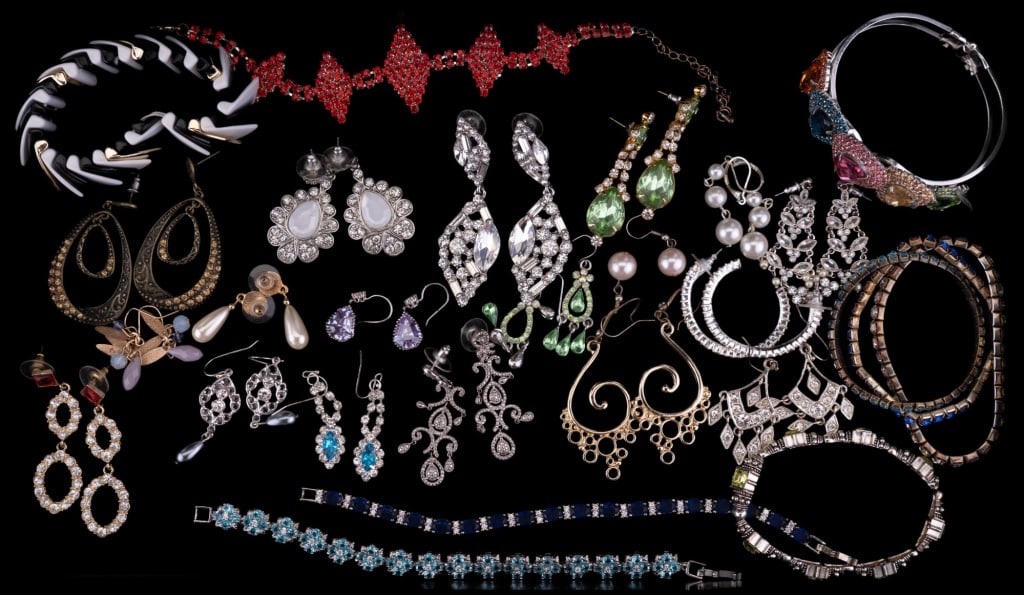 Costume Bracelets & Earrings: Costume bracelets and earrings.