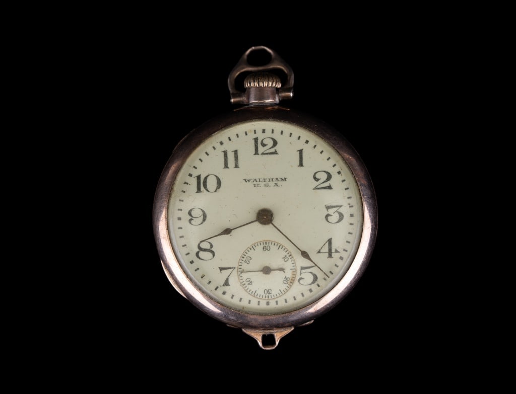 Waltham Ladies Pocket Watch: Ladies Waltham pocket watch with movement 21506598 and case number 52654290 Wadsworth 10K gold filled. Measures approx 1 1/4" dia. Wound tight.
