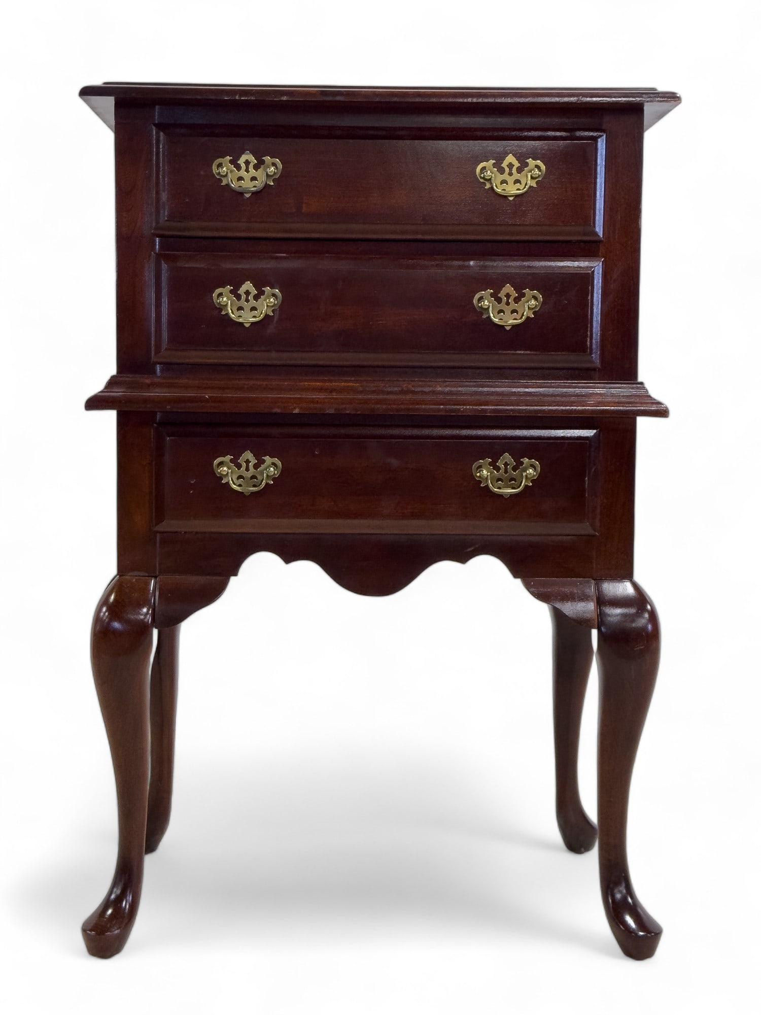 Silver Chest with Ball Feet: A silver chest with ball feet, mahogany and measures approx. 38? high, 25? across, and 16? deep.