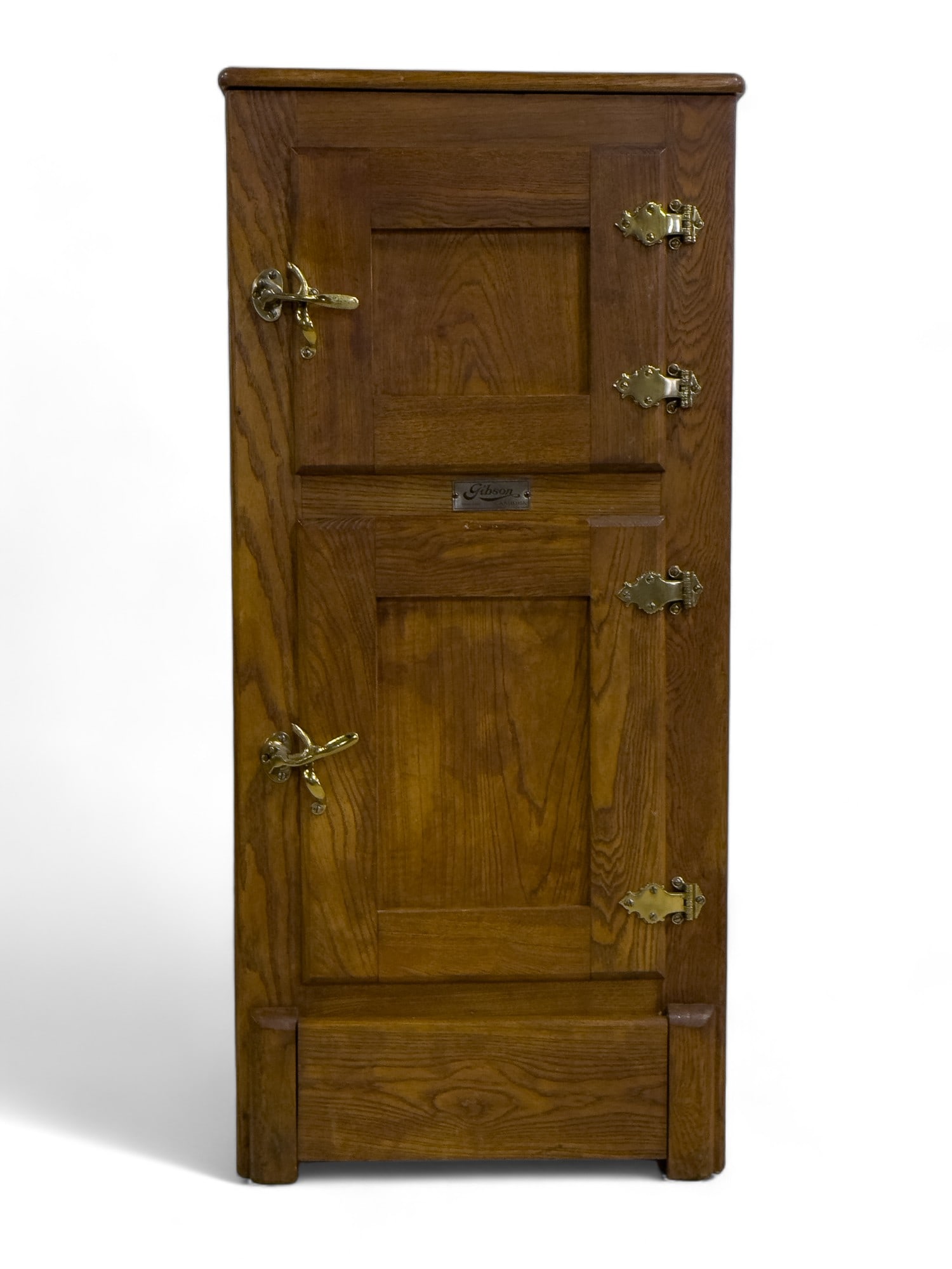 Gibson Cambria Ice Chest (Converted): A Gibson ice chest converted to shelving. Piece measures approx. 46? high, 21? wide, and 14? deep.