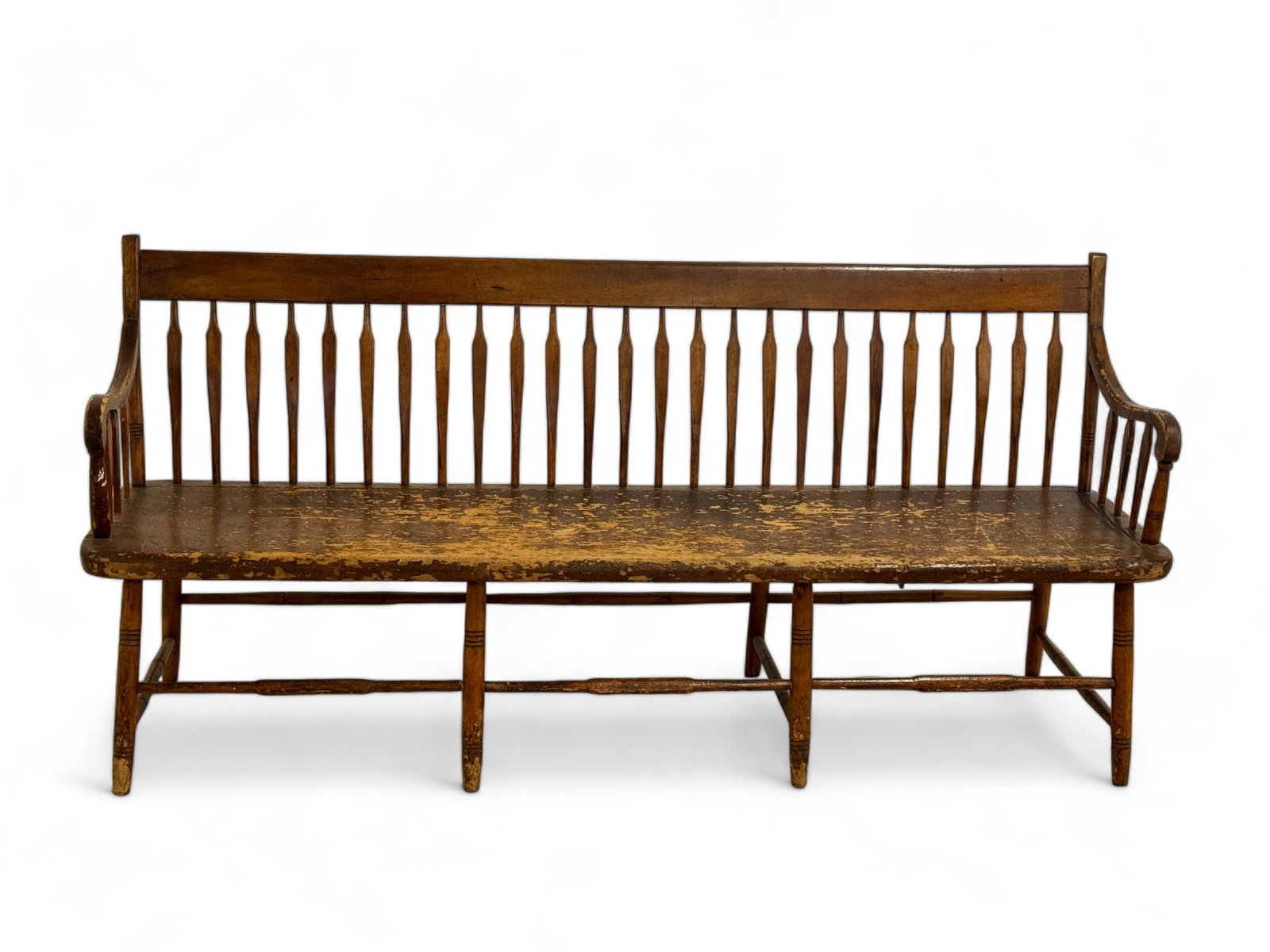 Windsor Deacons Bench: Windsor Deacons Bench measuring approximately 34"h x 75"w x 22"d