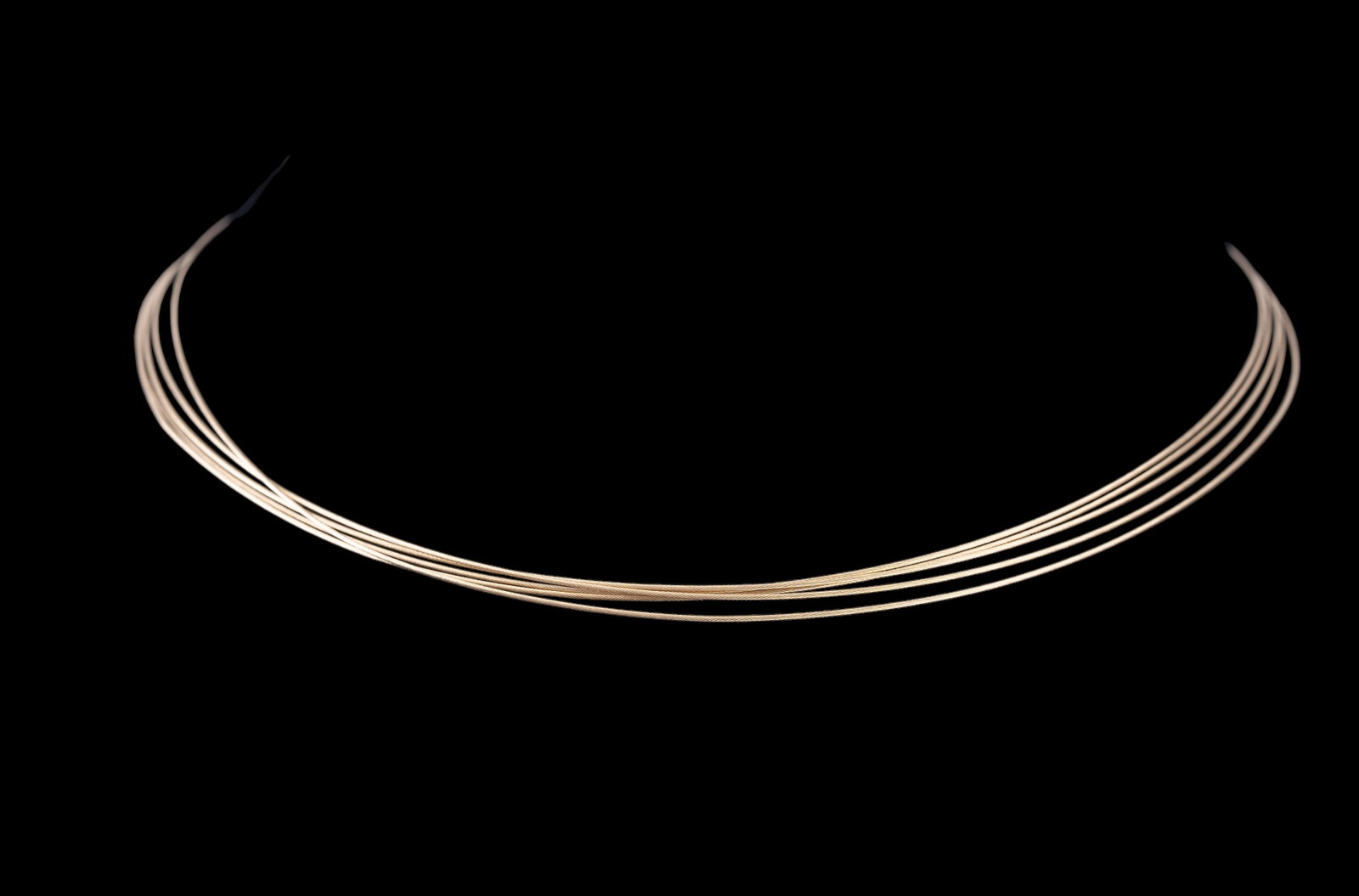 14K Gold Multi-Strand German Necklace: 14K gold, 585 marked, multi-strand choker necklace, approx 11" wearable length. Total weight approx 7g.