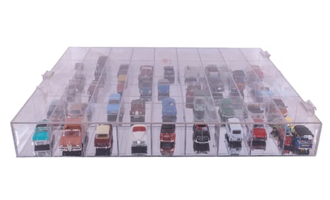 Diecast Model Cars & Trucks W/ Display (36)