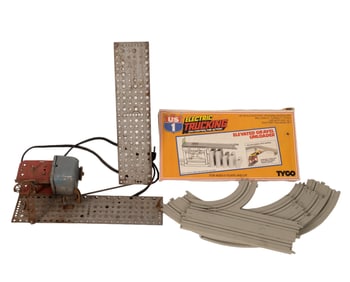 Vintage Metal Erector Set & Tyco Track Pieces