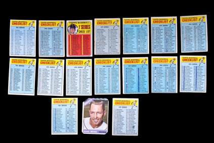 Topp's Baseball Checklist Trading Cards (18)