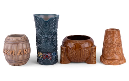 Kon Tiki, Aku Aku & More Tiki Mugs (4)