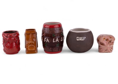 Octopus, Las Vegas, Xmas & Other Tiki Mugs (5)