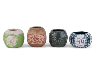 Three Dots Dash, California, Tiki Farm Mugs (4)
