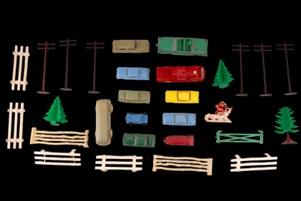 Plasticville Cars, Accessories & Tootsie Toy Car