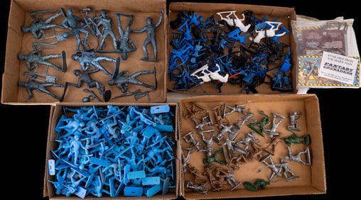 Vintage Plastic Military and Warrior Figurines