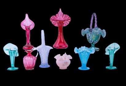 Colorful Fenton, Mid Century & More Glass