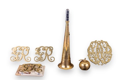 Brass Items with Fancy Trivets