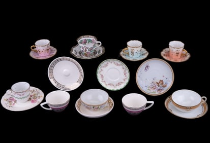 Antique and Vintage Cups and Saucers (10 Set)