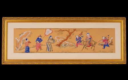 Asian Gouache and Ink Painting