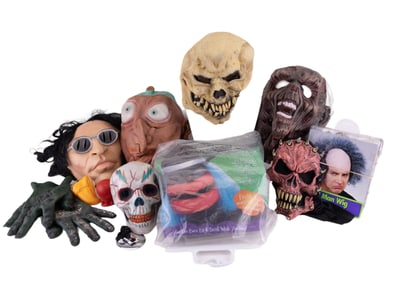 Assorted Halloween Costume Masks & Accessories