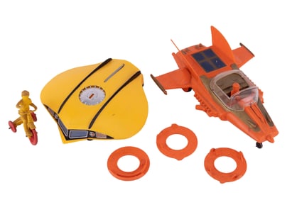 Vintage Space Age Ships and Auburn Rubber Co. Toy