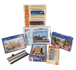 HO Scale Model Railroad Buildings & Cars