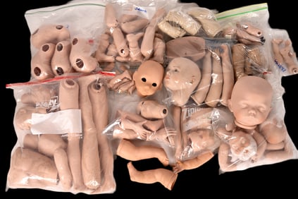 Porcelain Doll Parts Large Lot